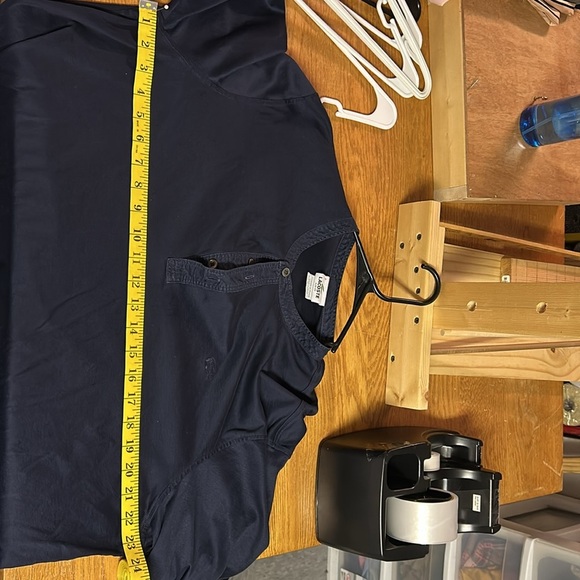 Navy Blue Long Sleeve Henley Shirt - Picture 5 of 5